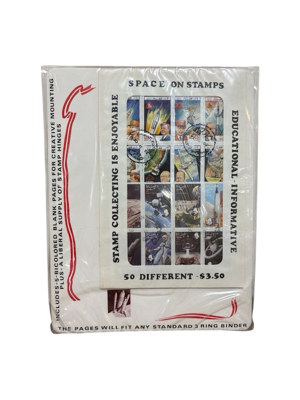 Vintage Space On Stamps 50 Different Worldwide Sealed Stamp Collection